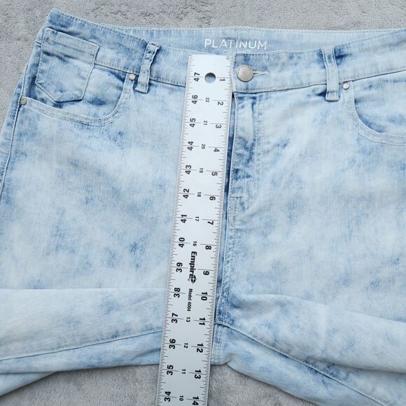 Chico's Platinum Jeans Women's 2 US 12 Blue High-Rise Ankle Denim Acid Wash - Picture 7 of 14